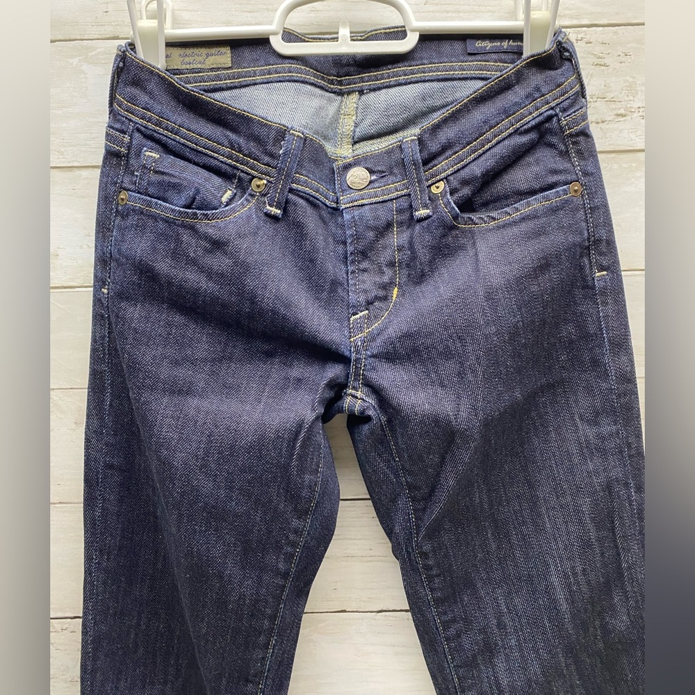 Citizens of Humanity Electric Guitar Grommet Stretch Bootcut Flare Jeans 25 x 33 - Picture 2 of 16